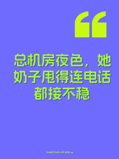 总机房夜色，她奶子甩得连电话都接不稳 封面