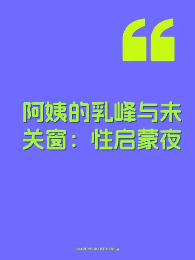 阿姨的乳峰与未关窗：性启蒙夜 封面