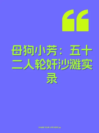 母狗小芳：五十二人轮奸沙滩实录 封面