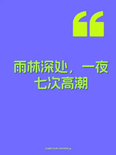 雨林深处，一夜七次高潮 封面
