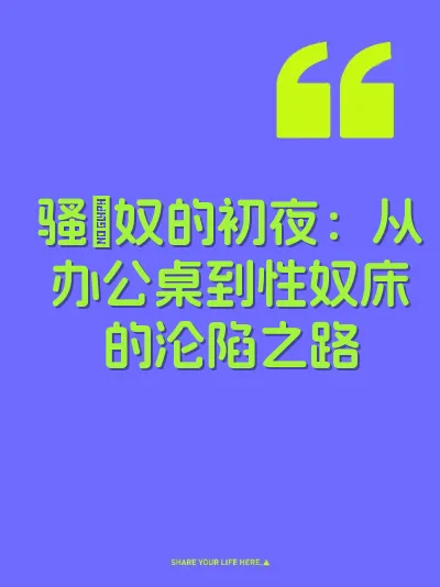 骚屄奴的初夜：从办公桌到性奴床的沦陷之路 封面