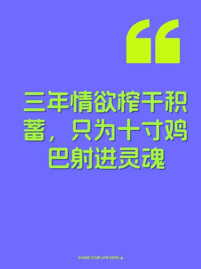 三年情欲榨干积蓄，只为十寸鸡巴射进灵魂 封面