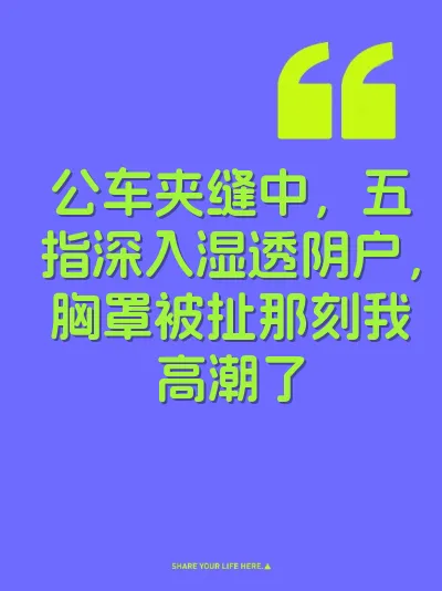 公车夹缝中，五指深入湿透阴户，胸罩被扯那刻我高潮了 封面