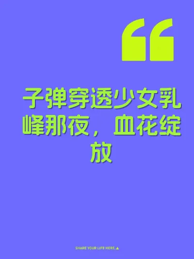 子弹穿透少女乳峰那夜，血花绽放 封面