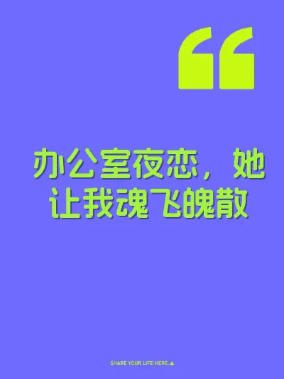 办公室夜恋，她让我魂飞魄散 封面