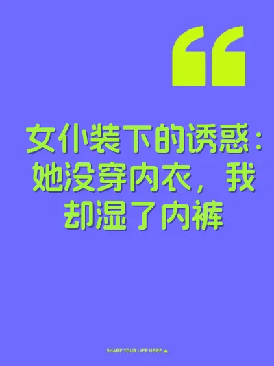 女仆装下的诱惑：她没穿内衣，我却湿了内裤 封面