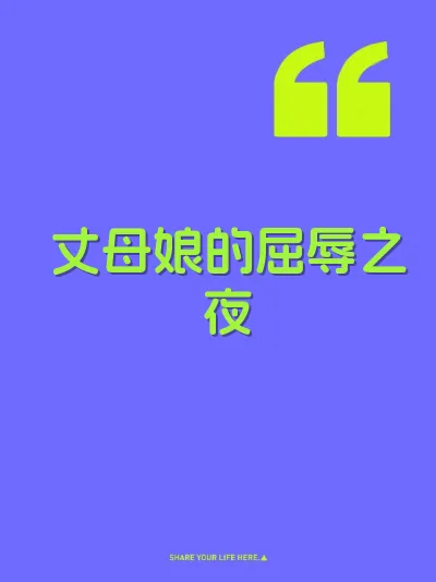 丈母娘的屈辱之夜 封面