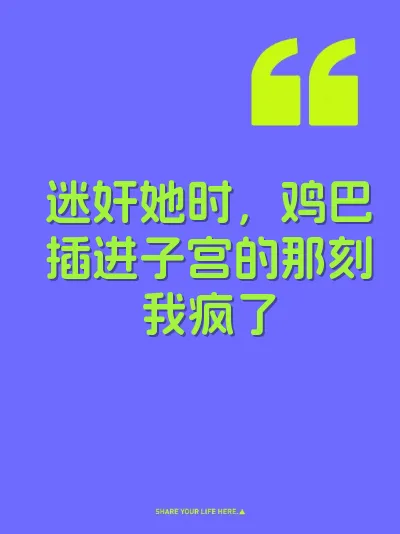 迷奸她时，鸡巴插进子宫的那刻我疯了 封面