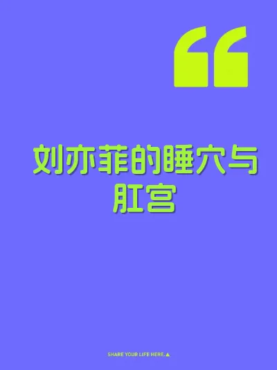 刘亦菲的睡穴与肛宫 封面