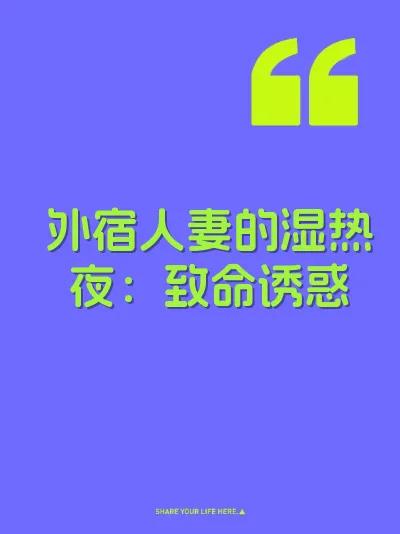 外宿人妻的湿热夜：致命诱惑 封面