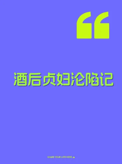 酒后贞妇沦陷记 封面