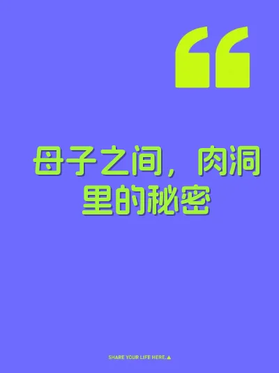 母子之间，肉洞里的秘密 封面