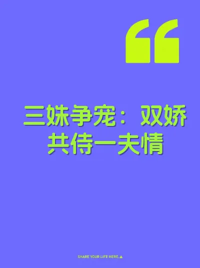 三姝争宠：双娇共侍一夫情 封面