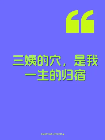 三姨的穴，是我一生的归宿 封面