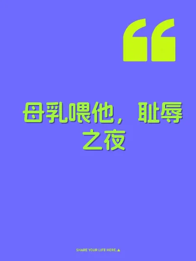 母乳喂他，耻辱之夜 封面