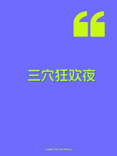 三穴狂欢夜 封面