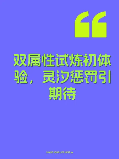 双属性试炼初体验，灵汐惩罚引期待 封面
