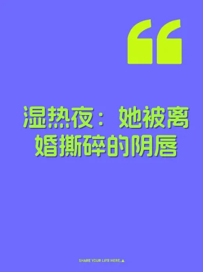 湿热夜：她被离婚撕碎的阴唇 封面