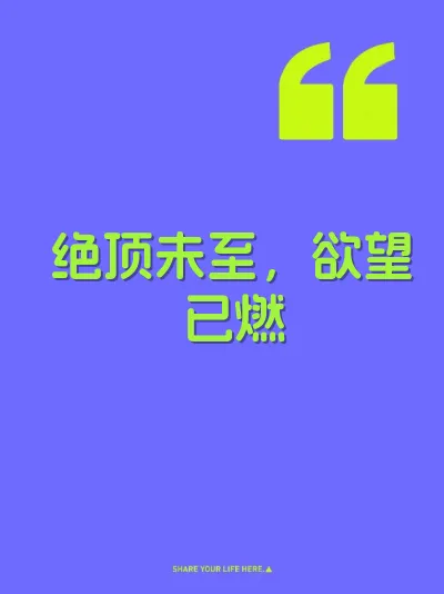 绝顶未至，欲望已燃 封面