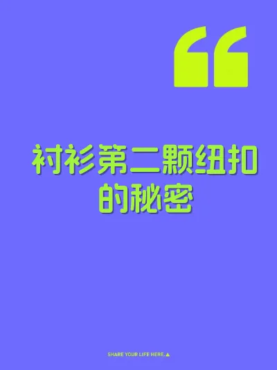 衬衫第二颗纽扣的秘密 封面