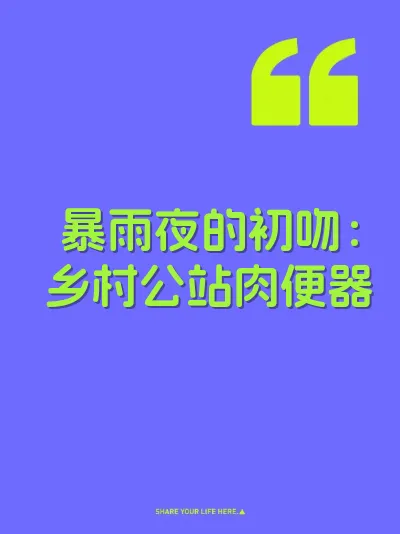暴雨夜的初吻：乡村公站肉便器