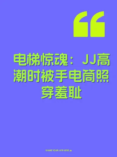 电梯惊魂：JJ高潮时被手电筒照穿羞耻 封面