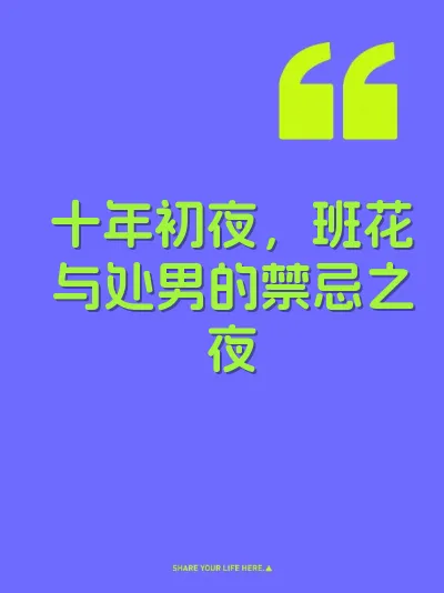 十年初夜，班花与处男的禁忌之夜 封面