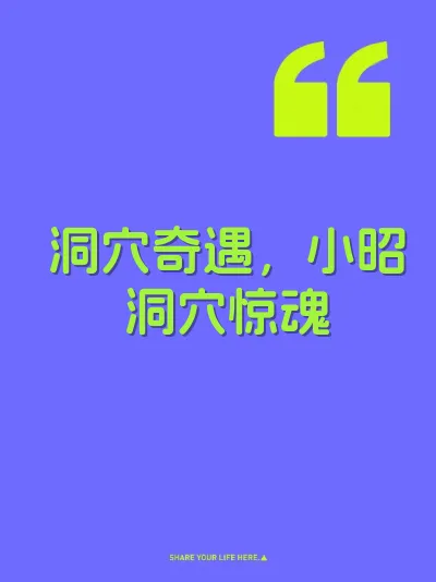 洞穴奇遇，小昭洞穴惊魂 封面