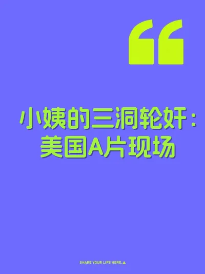 小姨的三洞轮奸：美国A片现场 封面